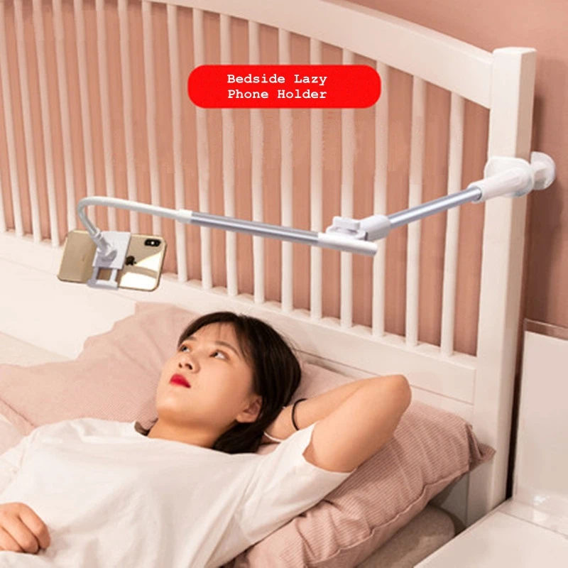 2 Section Arms Lazy Mobile Phone Holder Foldable 360 Rotatable Tableside Bedside Bracket for Phone Stand Holder