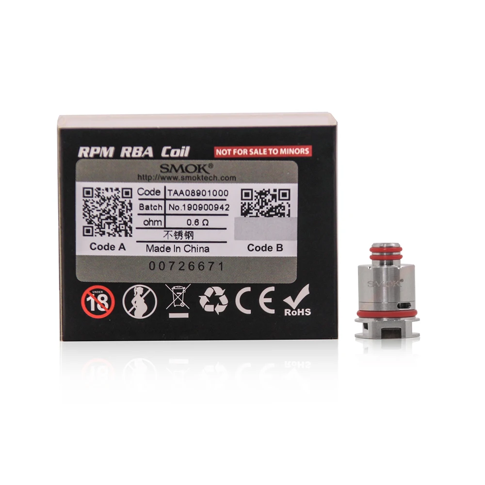 SMOK об/мин RBA катушка головка 0.6ohm сопротивление RPM40 RBA испаритель резисторы нагреватель Vape электронная сигарета ядро провода для об/мин 40