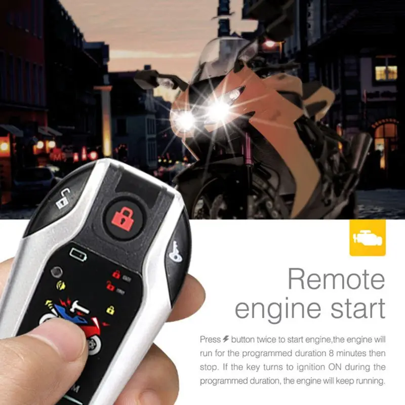 

12V Two Way Motorcycle Alarm Anti-theft Security System With Microwave Sensor H4GC