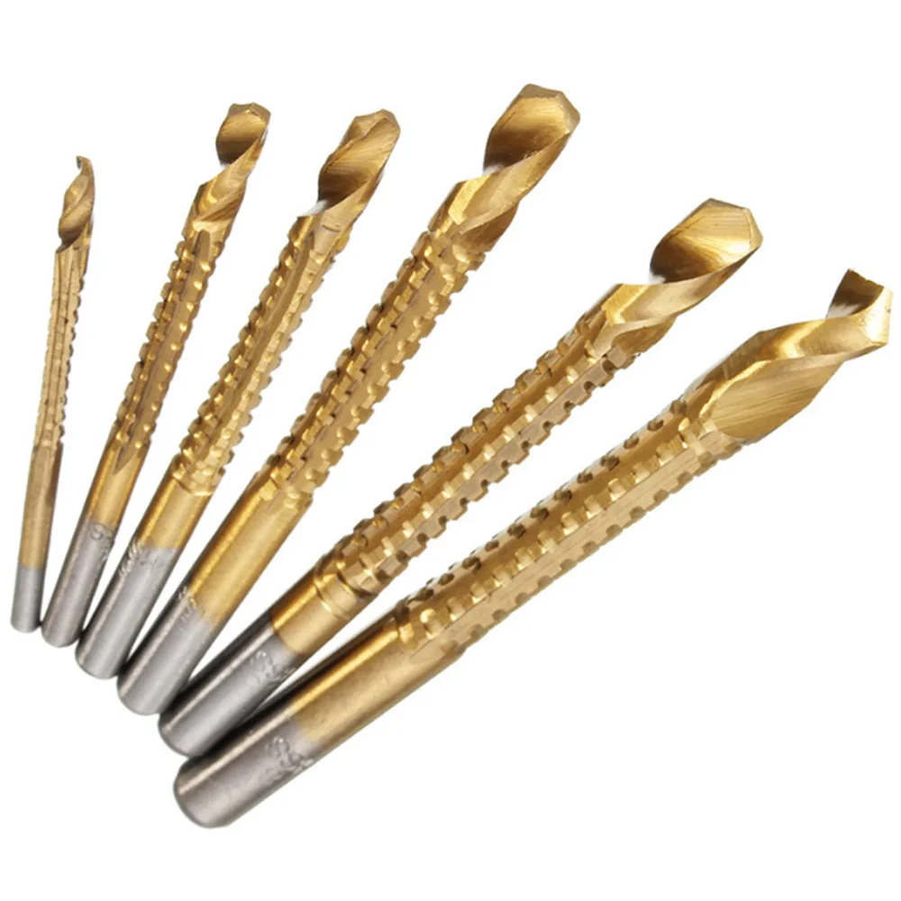 6pcs Multi-functional HSS Hole Saw Drill Bits Titanium Coated Drill Bit Tool Set for Cutting Carpenter Woodworking 6pcs Multi-functional HSS Hole Saw Drill Bits Titanium Coated Drill Bit Tool Set for Cutting Carpenter Woodworking