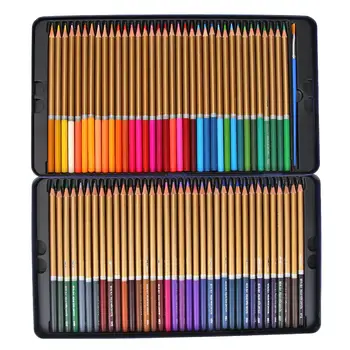 

72pcs Colorful Professional Pencil Painting Drawing Easy to Carry Waterproof Brush School Stationery Tool Iron Box Packing
