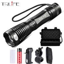 Светодиодный светильник с регулируемым фокусным расстоянием T6, непромокаемый тактический фонарь для кемпинга, светильник, перезаряжаемый аккумулятор 18650