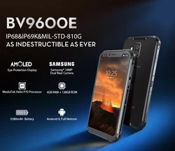 Blackview BV9600E 4 Гб 128 IP68 Водонепроницаемый мобильный телефон 6,21 ''amoled Дисплей Helio P70 Octa Core Android 9,0 NFC Смартфон