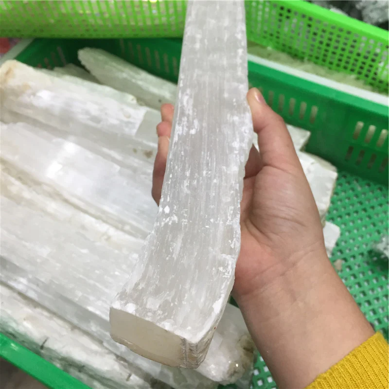 23 см Selenite палочки из Белого Гипса кристаллы палочки лезвия