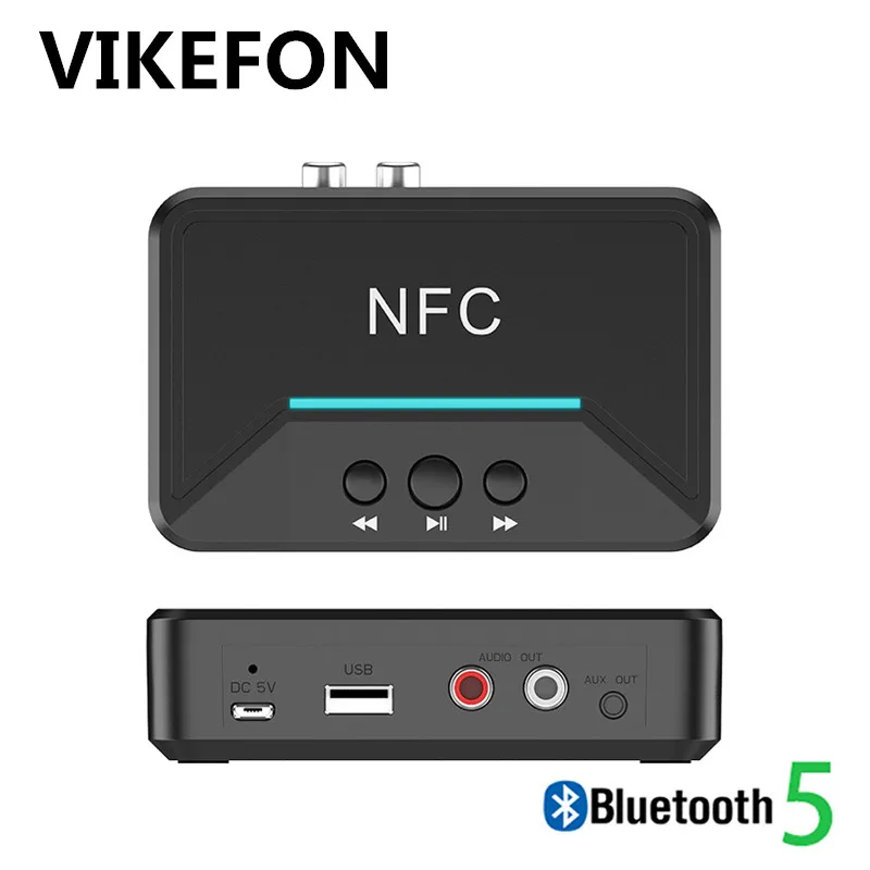 Nfc Bluetooth 5.0 Rca Audio Receiver & Usb Play Aux 3.5mm 3.5 Jack Hifi