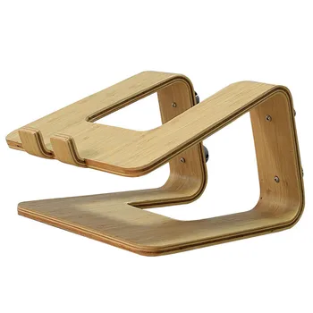 

Bamboo Laptop Stand Notebook heightening bracket for Macbook Air Pro Retina 11 13 15 Inch Notebook Vertical Base Cooling Mount