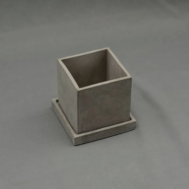 Round Square Pen Holder Plaster Container Silicone Mold