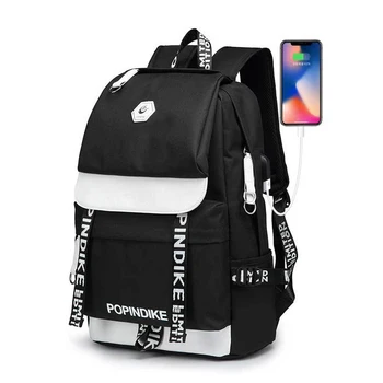 

New Fashion Canvas Backpack USB laptop Bagpack for women Men Student School Bags for Teenager Boys Male Travel Backpack Mochila