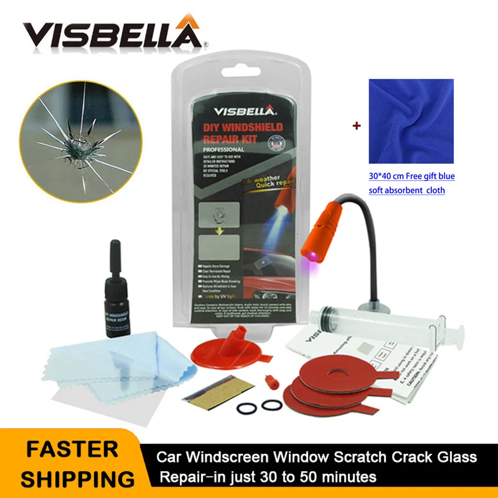 

Visbella update Car window repair Windscreen Glass renwal Tools Auto Windshield Scratch Crack Restore window Polishing Kit fast