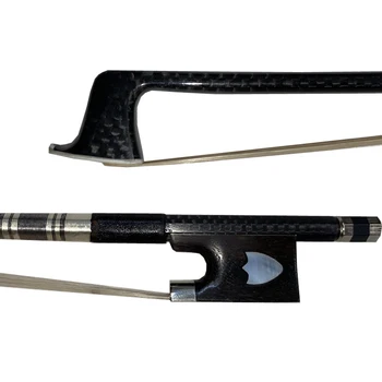 

Free shipping 3pcs of 4/4 Violin Carbon Fiber Bow Braid Carbon Fiber Violin Bow Ebony nicker sivler shiled ebony Frog 4/4 white