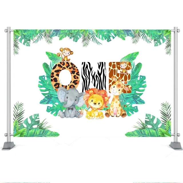 Décorations de fête thème animaux de la Jungle, décor de fête, thème Safari,  fête prénatale garçon, premier anniversaire - AliExpress