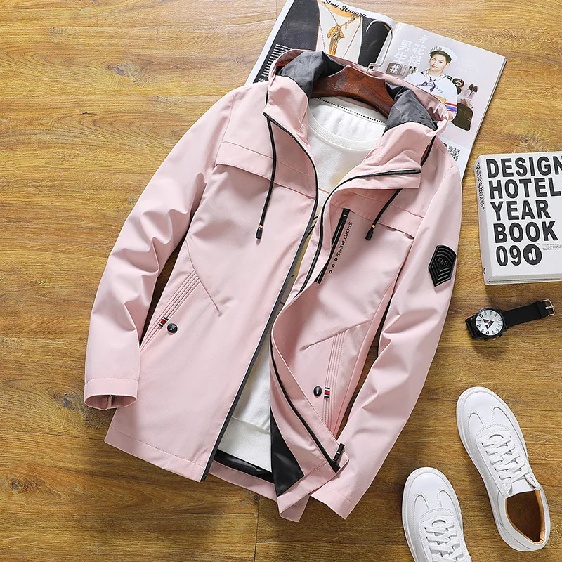 

Jk1708-2 New Products Fashion Hooded Coat Thin Type for Spring And Autumn Casual Youth Students MEN'S Jacket