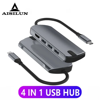 

USB C HUB With 4K HDMI USB 3.0 Type C Hub USB 3.1 Plitter For Macbook Pro Dell XPS 13 15 Lenove ThinkPad YOGA Huawei MateBook