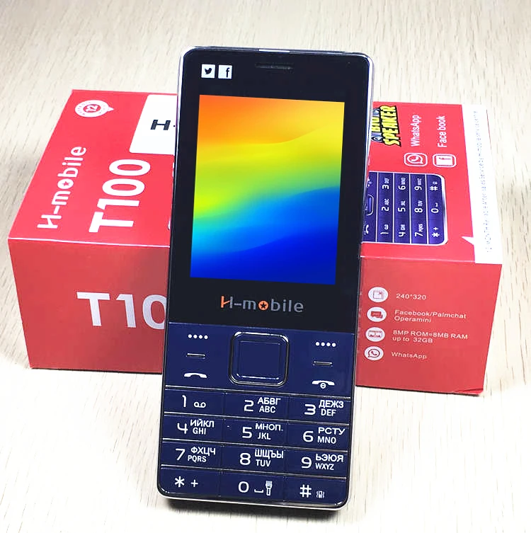 Распродажа H mobile T100 2 8 &quotмобильный телефон с большим экраном две sim карты большой