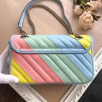 

bags for women 2020 Luxury crossbody bag chain shoulder genuine leather fashion female messenger Heart-shaped suture bags
