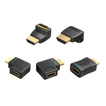 

HDMI2.0 Elbow Night Angle Adapter 90 Degree Male Female Corner Notebook Connection Display Interface for Laptop TV