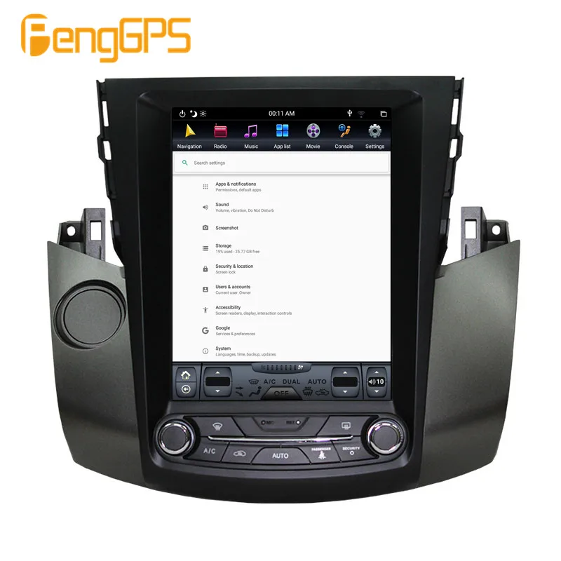 Top 10.4" 4+64 8.1 Tesla Style Car Radio Vertical Screen  for Toyota RAV4 2006-2011 IPS Screen 6 Core In-dash Carplay navigation 1