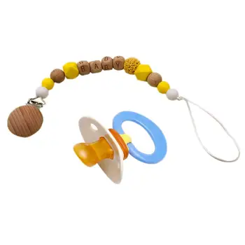 

Silicone Personalized Pacifier Clips Funny Pacifier Chain For Infant Baby Teething Soother Toddle Chew Toy