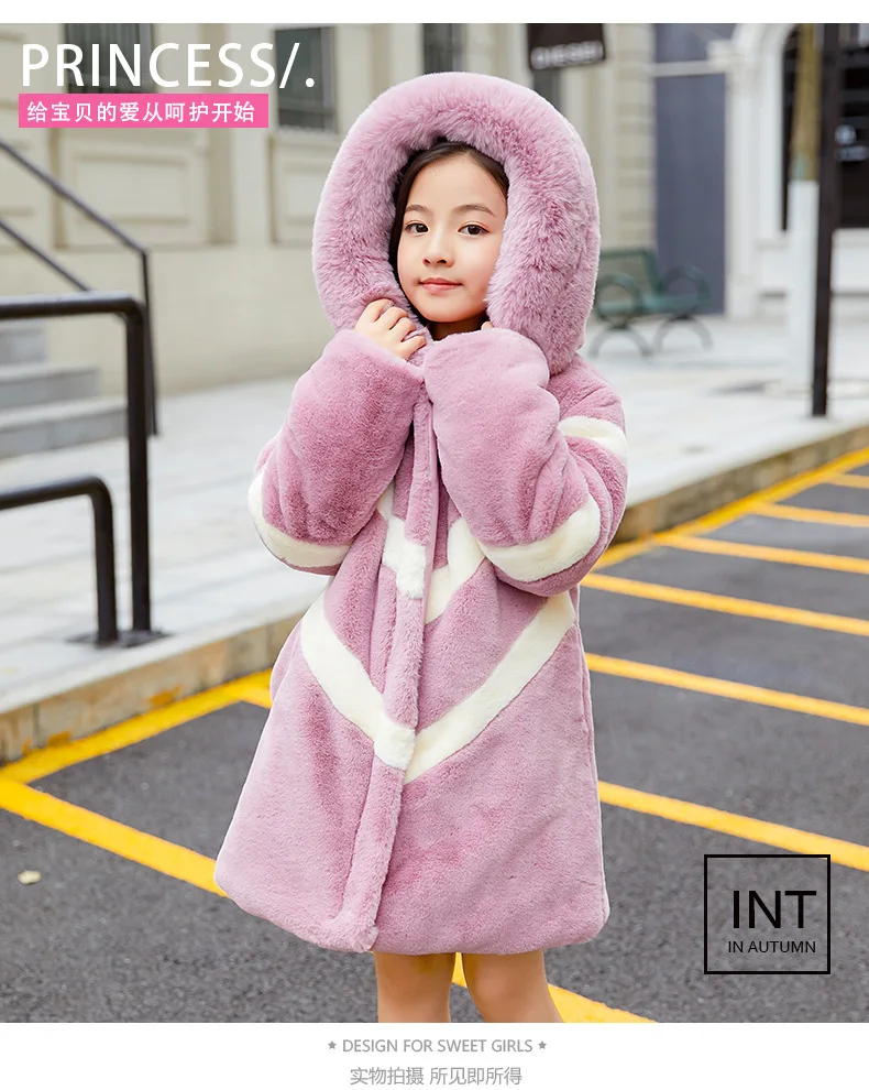 30 Degree Down Jackets For Girls Kids Winter Jacket Real Fur Collar Solid Thicken Warm White Duck Down Coat Parka For Girls