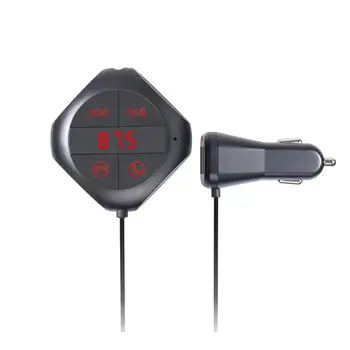 

Q7S 2.1A Car Charger Car Mp3 Player Hands-Free Call Fm Transmitter Frequency And Voltage Display Window