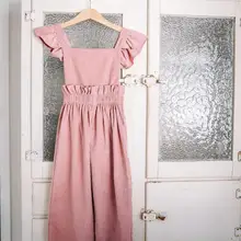 Ins/ детские комбинезоны с оборками в европейском и американском стиле; повседневная одежда принцессы для девочек