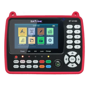 

SATLINK ST-5150 DVB-T2 DVB-S2 DVB-C Satellite Finder 2600mA Battery MPEG4 H.265 Sat Finder Meter 4.3" LCD HD Digital Satfinder