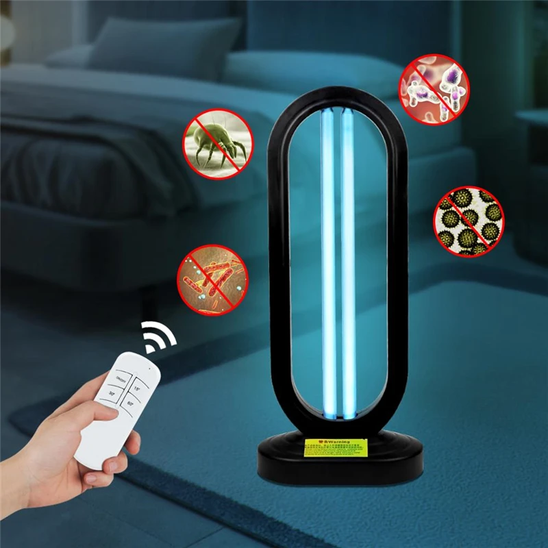50W Household UV light Sterilier Timing UVC Disinfection Table lamp UV Ultraviolet Quartz lamp Bactericidal for Bedroom/Hospital