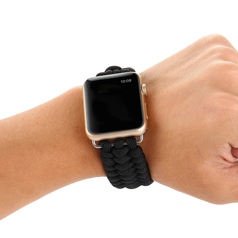 Высокое качество нейлоновый шнур браслет ремешок для наручных часов IWatch Apple Watch 1/2/3, 38, 42 мм, версия