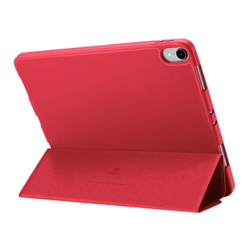 

for Ipad Pro 11 Inch Bracket Case PU+TPU Protective Case with Press Pen Anti-Lost Card Slot Design Protective Case