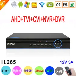 1080р, 960Р ,720р, 960Н CCTV камеры, XMeye облачный сервис, Hi3521A-процессор, 16-канальный коаксиальный гибридный 6 В 1: XVI CVI TVI NVR AHD DVR Бесплатная доставка