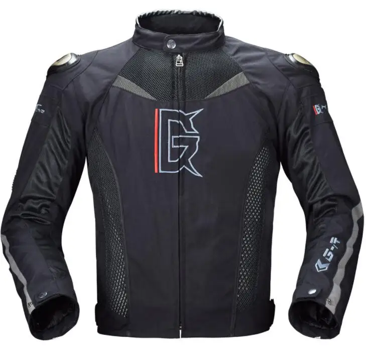 GHOST RACING осенне-зимняя мотоциклетная куртка мужская водонепроницаемая ветрозащитная мотоциклетная куртка для езды на мотоцикле защитная одежда - Цвет: GRY10 Black