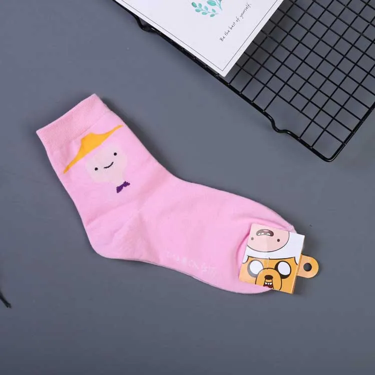 Женские хлопковые носки с рисунком; женские короткие милые Носки с рисунком; модные хипстерские носки с животным принтом в стиле Харадзюку - Цвет: 02