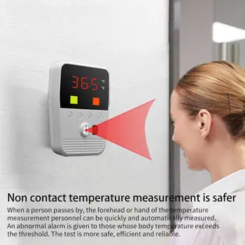 

Wall Mounted Easy Read Forehead Office Supermarket Digital Display School Infrared Thermometer For Adults Children Non