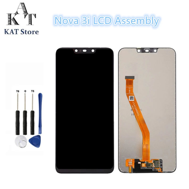 Замена ЖК-экрана KAT для Huawei Nova 3i сенсорный ЖК-дисплей гарантия качества |
