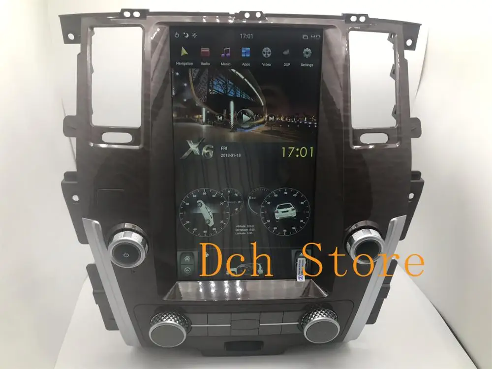 13 6 ''вертикальный tesla стиль Android 9 0 автомобильный dvd плеер GPS для nissan Patrol 2010 2019