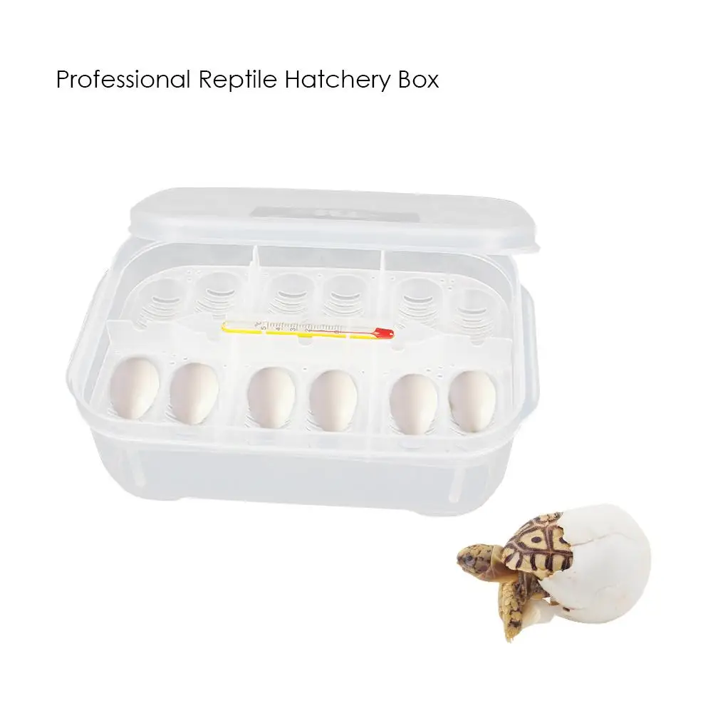 

New 12-Compartment Professional Reptile Hatchery Box Lizard Small Reptile Thermometer Breeding Box Lizards Spiders Snakes House
