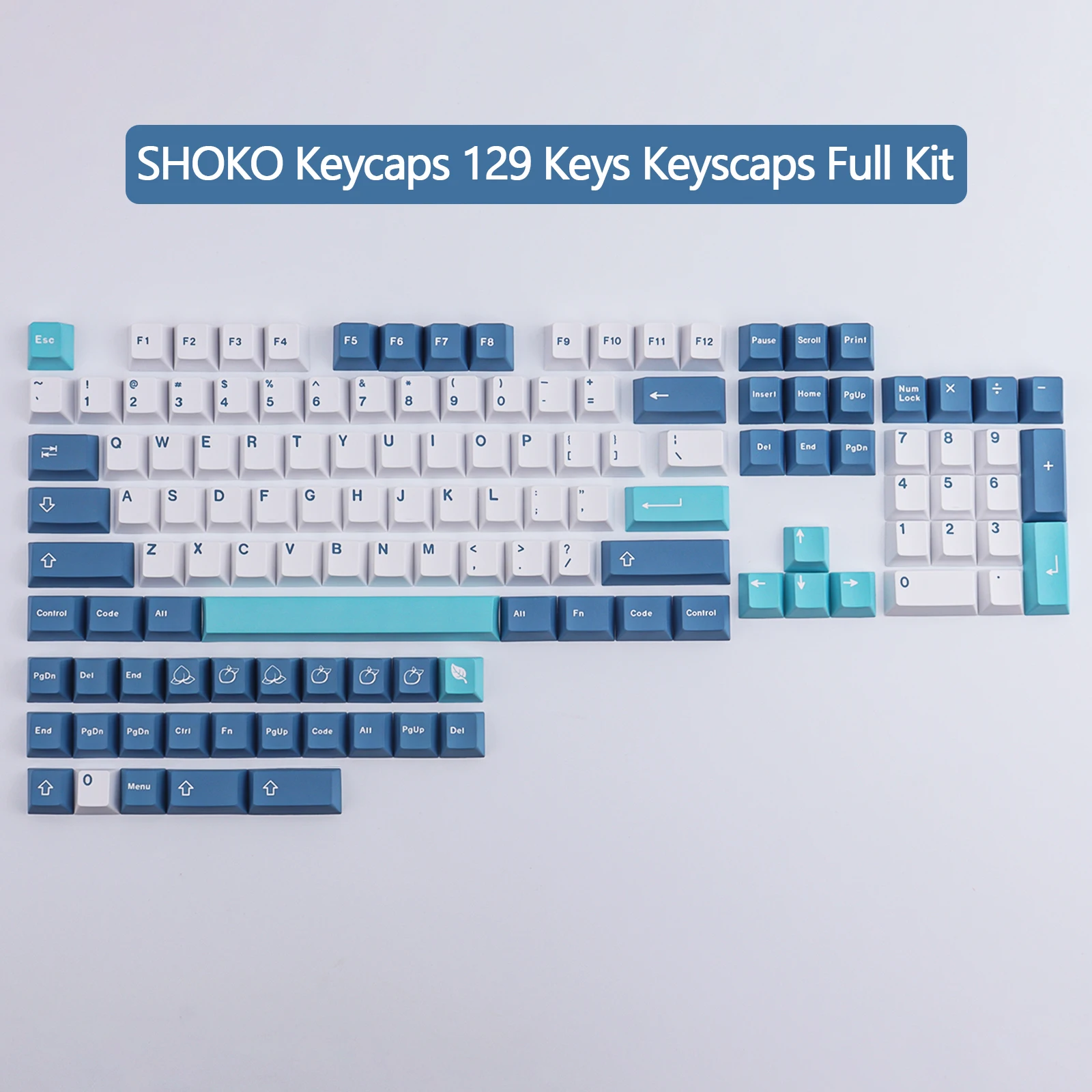 Pbt Keycaps Cherry Profile Dye Subbed Keycap para Teclado Mecânico Gmk Shoko Keycap com Tampas Personalizadas Ansi Layout 129 Chaves - Imagem 4