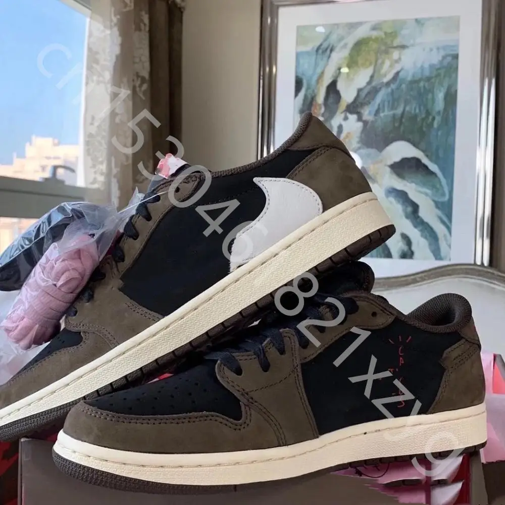 

2020 brand Update Travis Scottis X Basketball Shoes 1 High Og Suede Fashion Unique Designer Bronze Black Mens Sports Shoes
