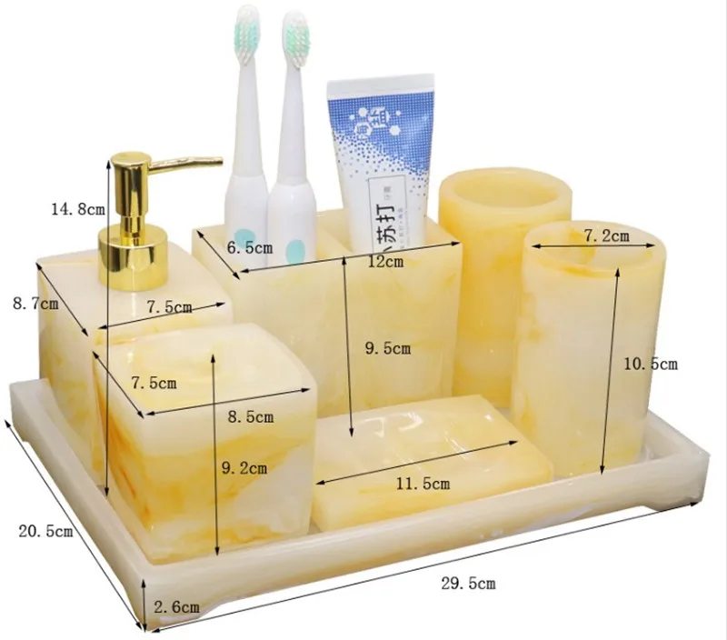 Имитация нефрита 5 шт. набор аксессуаров для ванной комплект коробка с ватными палочками коробка дозатор для мыла лосьон бутылка Рождество Домашний Декор мы