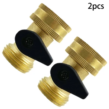 

2PCS 3/4inch Garden Water Hose One Way Shut Off Valve Pipe Faucet Connector Tool For Standard 3/4 Inch Diameter Connection