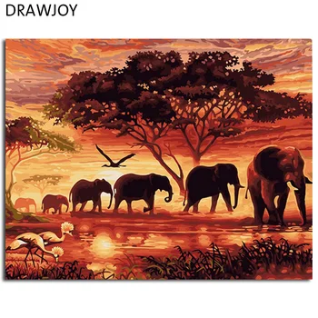 

DRAWJOY Framed Picture Painting By Numbers DIY Painting Coloring By Numbers Wall Art Home Decor For Living Room GX5189 40*50cm