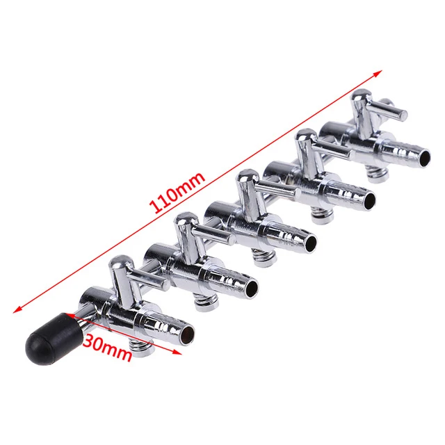 Aquarium Air Valve Stainless Steel Fish Tank Air Flow Control Lever Valve Distributor Splitter Oxygen Pump Accessories 1To5 Way 