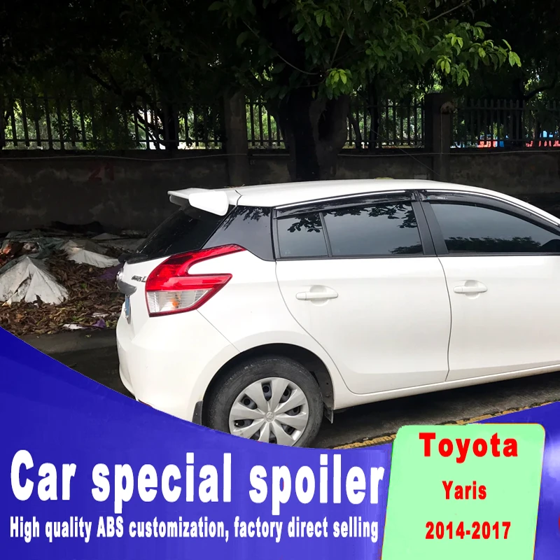 Спойлер для toyota Yaris спойлер из АБС пластика багажника губ крыла заднего окна 2014 2017