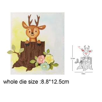 

Fawn trun Cartoon Animal metal cutting dies embossing stencil template decoration 2020 scrapbooking Dies