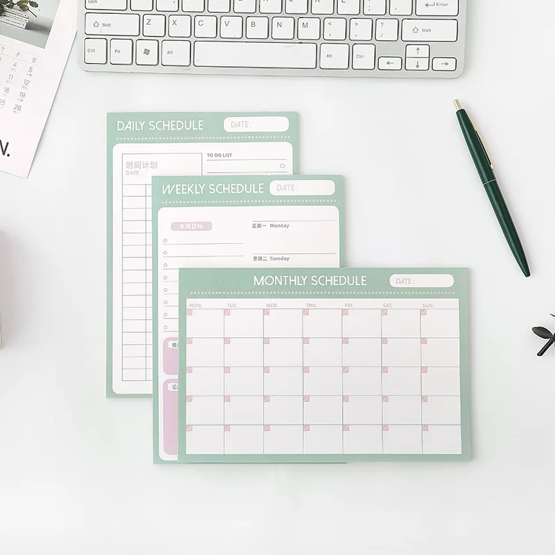 

MissYe Store desk Pad calendar daily weekly monthly schedule time control planner notebook Planning Pad with to Do List