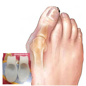 

2pcs Silicone Gel Foot Fingers Toe Separator Thumb Valgus Protector Bunion Adjuster Hallux Valgus Pro Guard Feet Care