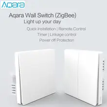 

New Aqara Switch Smart Light Control ZiGBee wifi wireless Wall Switch Via Smartphone Remote Smart Home work with Smart Home App