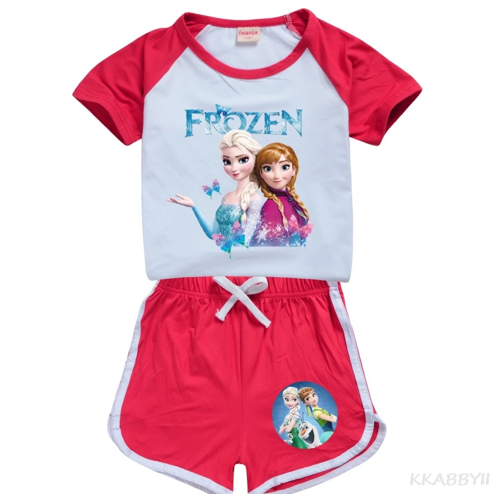 Frozen Children Clothes Set T shirt 