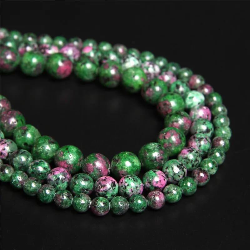 Natural Green Epidote  Jasper 4mm 6mm 8mm 10mm Round Beads  15.5 Strand for bracelet-necklace