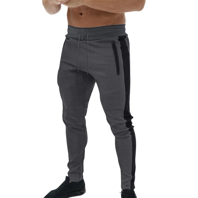 Pantalon de jogging slim pour homme avec poches zippées, pantalon